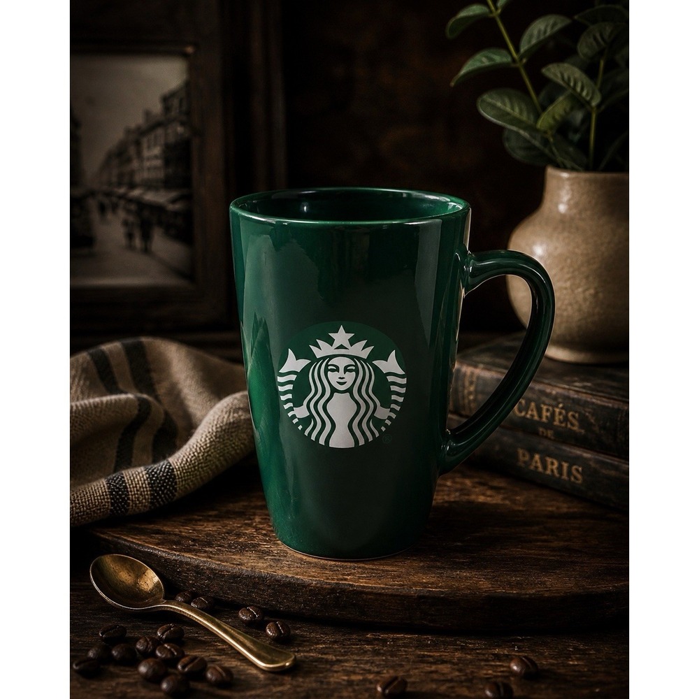 Starbucks Green 12oz Ceramic Latte Coffee Mug Classic Logo 2020